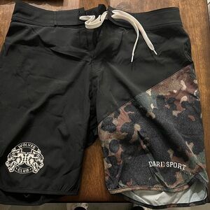 Darc Sport Black and Camo Men’s Physique shorts